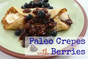 Paleo Crepes with berries